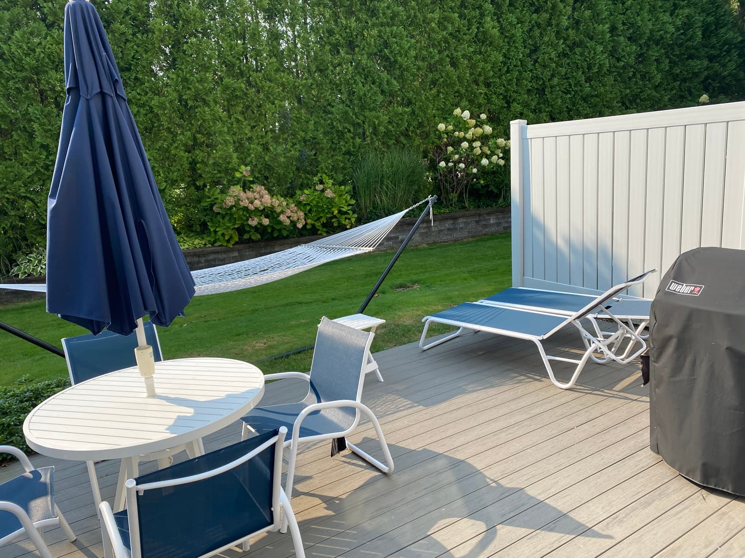 Private patio with grill & hammock